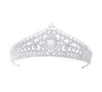 Boda de boda Crystal Crown Queen Beauty Pageant Ball Rhinestone Velo Corona Tocado accesorios para el cabello de la boda