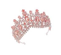 Boda de diamantes de imitación coreana Big Crown Piece para el cabello de novia de la cabeza de la cabeza de la cabeza del cabello de diablo de diablo de diablo de princesa Diebre brillante Piezas de