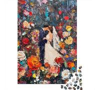 Boda de Rosas Puzzles 1000 Piezas Amor Hermoso Puzzle De Madera Impresión De Alta Definición Multicolor Juguetes 1000pcs (75x50cm)