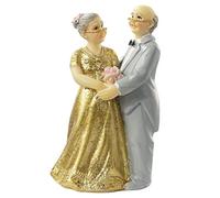 Boda dorada, pareja de bodas doradas, decoración para tarta, decoración de mesa