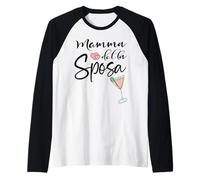 Boda en Italia Mamma Della SPOSA Italiana Novia Camiseta Manga Raglan