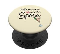 Boda en Italia Mamma Della SPOSA Italiana Novia PopSockets PopGrip Adhesivo