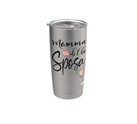 Boda en Italia MAMMA DELLA SPOSA italiana Novia Vaso térmico de acero inoxidable de doble pared