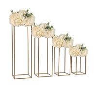 Boda Metal Fondo Globo Flores Soporte Marco para Fiesta Decorativo Jarrón Marco Columna Letrero Decoración Jarrón Dorado Corazón Mesas Base de Flores Florero Florero Geométrico Exhibición Rack