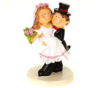 Boda Par de bodas Figura decorativa Novios Hombre ayuda Mujer, 10 cm