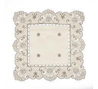 Bodas hechas hermoso camino de mesa floral impermeable con intrincado diseño bordado (40 x 196 cm)