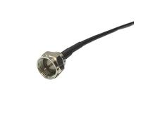 bodateng LIHUA RG174 Cable IEC PAL DVB-T TV macho enchufe hembra Ja-ck F conector en ángulo recto 20 cm largo (F macho, 20 cm)