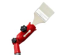 Boddceto Extensor de Pincel Multiángulo Rojo, Herramienta para Bordes de Pintura para Techos Altos, Soporte de Fijación para Poste de Extensión