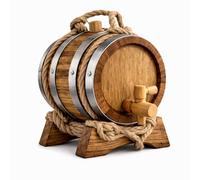 Bodega75 Oak Aging Barrel with Stand & Spigot - Mini Whiskey/Wine Barrel for Home Aging - Available in 3, 5, 10 L (Old Style, 5L)