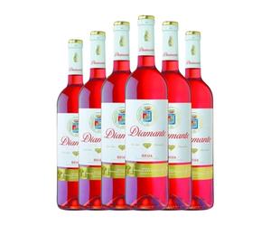 Bodegas Franco Españolas Diamante Rosado Semi-Seco Semi-Dulce Rioja 75 cl Vino rosado (Caja de 6 Botellas de 75 cl)
