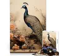 Bodegón de Pavo Real, 1000 Piezas, Rompecabezas para Adultos, Regalos, Mejora de la Memoria, Tiempo Libre, Arte de Pared con Corte preciso (50x75cm)