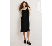 Boden Velvet Slip Midi Dress Blk Talla: 18L | Vestidos Midi Outlet | Mujer
