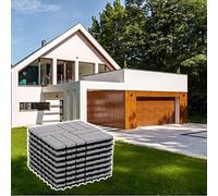 BodenMax Baldosa clic en granito natural | Modelo Barroco | Gris | 30 cm x 30 cm | Set de 8 baldosas = 0,72 m² |Para terrazas, jardines, balcones, piscinas, saunas. interiores y exteriores