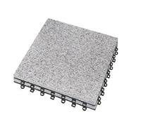 BodenMax Baldosa clic en granito natural | Modelo Clásico | Gris | 30 cm x 30 cm | Set de 2 baldosas = 0,18 m² |Para terrazas, jardines, balcones, piscinas, saunas. interiores y exteriores