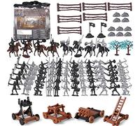 Boderam Juguetes de Caballero del Castillo Medieval 110pcs Antiguos Soldados Soldados Soldados Personajes Juguetes de acción Masculina del ejército muñecos de acción máquina de Juegos Base Militar