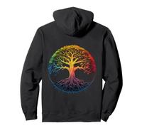 Bodh Gaya Bodhi Árbol Arco Iris Chakra Meditación Arte Sudadera con Capucha
