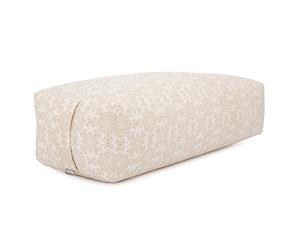Bodhi Bolster Salamba Madurai | Colección Maharaja | Rectangular | Funda Lavable de Algodón | Rollo Con Relleno de Espelta | Accesorios Para Yoga Restaurativo y Yin