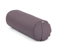 Bodhi | Yoga Bolster Eco | 100% algodón orgánico | Rollo con Relleno de espelta orgánica | Funda Lavable | Cojín Redondo para Ejercicios | Grande 65 x 22cm | Antracita