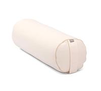 Bodhi | Yoga Bolster ECO | 100% Bio-Algodón | Rollo de Yoga con Relleno de Espelta Orgánica | Funda Lavable | Cojín de Yoga Redondo para Ejercicios de Yoga Reparador | Grande 65 x 22 cm | Natural