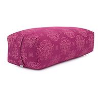Bodhi Yoga Bolster SALAMBA | Maharaja Collection | Cojín de yoga rectangular | Funda lavable de algodón con relleno de espelta | Accesorios para restauración y yin yoga | Lotus/Berry