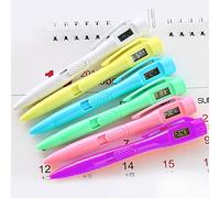 Bodhi2000 - 6 bolígrafos con reloj electrónico de 0,5 mm, bolígrafo de gel con Time Clock, para verificar, escribir y anotar, papel de carta escolar, regalo para niños y niñas 6 unidades