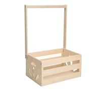 Bodhi2000 Estante de almacenamiento de madera para baby shower, cesta de armario, borde liso, gran capacidad, fácil de color beige