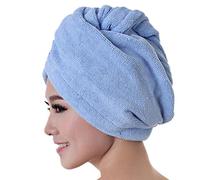 bodhi2000 ® Las mujeres de microfibra toalla de baño Cabello Seco Sombrero de Secado Rápido gorro de ducha, azul, talla única