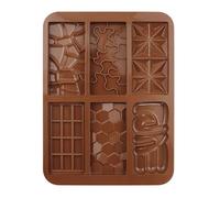 Bodhi2000 Molde de caramelo para trufas, ambiente acogedor, chocolate, 1 unidad/2 unidades, silicona Dubai de 6 cavidades, relleno profundo, barra de nueces Knafeh 1 pieza