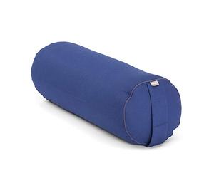 BodhiYoga Bolster ECO | 100% algodón orgánico | Rollo de yogarolle con relleno de espelta orgánica | funda lavable | cojín para ejercicios de yoga restaurativos | Grande aprox. 65 x