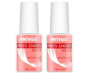 Bodiiwuliu 2 Botellas Adhesivo de pegamento para uñas super fuerte, 7g Pegamento Uñas Postizas Super Fuerte Con Pincel, Pegamento Para Uñas Acrilicas para Tips Uña