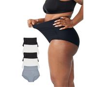 Bodily Panty integral, cintura alta para embarazo, recuperación posparto y sección C de TheBump's Best Postpartum Underwear., Negro/Tiza/Pizarra, S