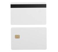 Bodno SLE4442 Tarjeta con Chip W/Hico 2 Pista de banda magnética - 10 paquetes Tarjeta blanca del Mag Negro
