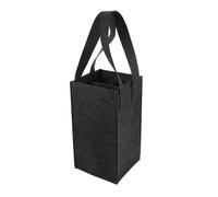 BODOBTF 1 bolsa de almacenamiento de fieltro para botellas de vino tinto con 4 divisores, reutilizable, portátil, Negro, Gris Oscuro, Talla única