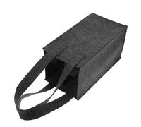 BODOBTF 1 bolsa de transporte para botellas de vino, bolsa de vino tinto con 4 rejillas divisoras de asa, bolsa de almacenamiento de vino reutilizable, bolsa de comestibles, Negro, Gris Oscuro, Talla