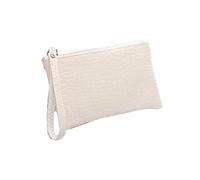 BODOBTF 1 cartera larga de piel sintética para mujer, bolso de mano con cremallera, bolsillo para teléfono y tarjeta de crédito, Blanco cremoso., Talla única