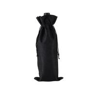 BODOBTF 10 bolsas de vino, fundas para botellas de vino, bolsa de champán, bolsa de embalaje de arpillera, para decoración de bodas y fiestas, Black, Talla única