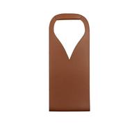 BODOBTF Bolsa de regalo de vino reutilizable de cuero para vino, doble capa, champán, cerveza, bolsas de regalo para cumpleaños, despedidas de soltera, marrón oscuro, 42x17cm
