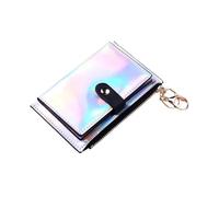 BODOBTF Cartera holográfica láser para mujer, bolso pequeño para mujer, bolso de mano para mujer, carteras con cremallera, bolsillo para teléfono, Carteras, Silver, Talla única