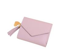 BODOBTF Carteras simples con cremallera para mujer, color negro, blanco, gris, rojo, de sección larga, cartera de mano de piel sintética suave, Purple2, Talla única