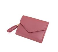 BODOBTF Carteras simples con cremallera para mujer, color negro, blanco, gris, rojo, de sección larga, cartera de mano de piel sintética suave, Rosa oscuro2, Talla única