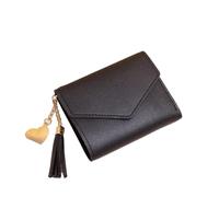 BODOBTF Carteras simples con cremallera para mujer, color negro, blanco, gris, rojo, de sección larga, cartera de mano de piel sintética suave, Negro2., Talla única