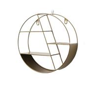 BODOBTF Estante montado en la pared para el hogar, hierro de metal, moderno, decoración del hogar, para almacenamiento de creatividad del hogar, almacenamiento de artículos diversos (hierro de bronce