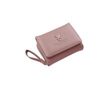 BODOBTF Luxury Brand - Cartera pequeña para mujer, tarjetero, billetera corta con monedero para mujer, piel sintética, mini bolso de mano, Brown, Talla única