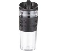 Bodum Travel Mug Taza de Viaje Aislante de plástico, Tapa, Negro, 1 Unidad (Paquete de 1)