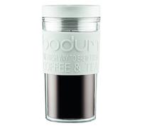 Bodum 11684-913S - Taza de Viaje isotérmica de plástico, Tapa con Rosca, hermética, 0,35 L, Color Blanco