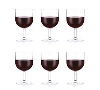 Bodum 11925-10SA OKTETT - Juego de 6 Copas de Vino Tinto (plástico, 0,25 litros)