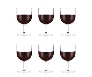 Bodum 11925-10SA OKTETT - Juego de 6 Copas de Vino Tinto (plástico, 0,25 litros)