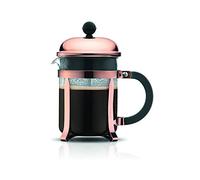 Bodum CHAMBORD Cafetera de pistón de 4 Tazas, 0.5 litros, Cristal, Cobre