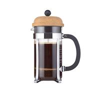 Bodum Chambord French Press Cafetera, Vidrio Acero Inoxidable Cristal Corcho, Tapón, 10.6 cm