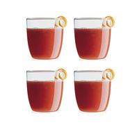 Bodum 4306-10T KVADRANT - Juego de 4 vasos de borosilicato, 0,2 L